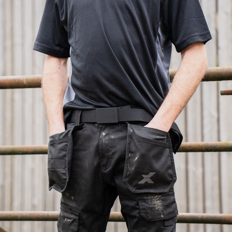 Xpert Pro Stretch Work Belt Black XPP14 - Flexible Fit, Durable Comfort