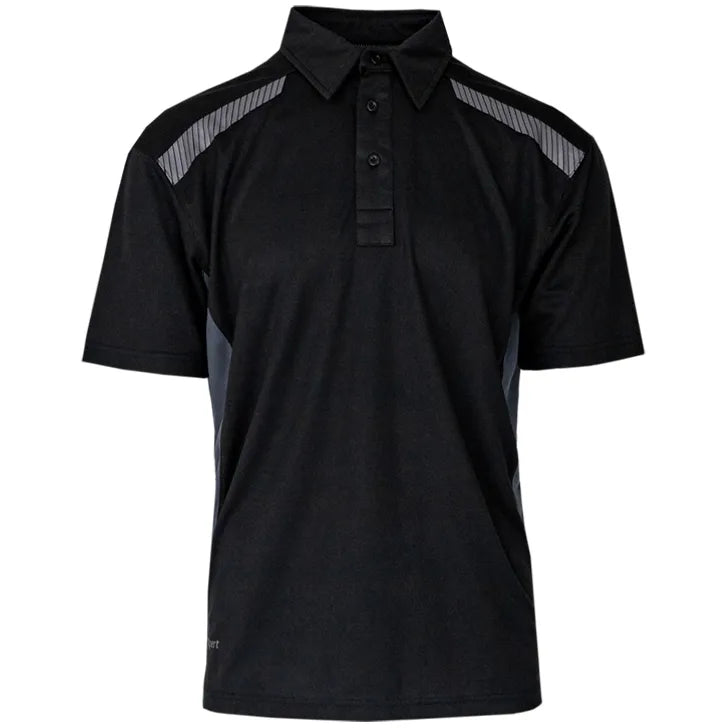 Xpert Pro Stretch Polo Shirt Black/Grey