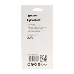 XTRADE JT318A Jigsaw Blade Metal (5 Pack) - 132mm HSS Blades with Wavy Set Teeth