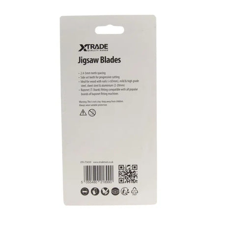XTRADE JT345XF Jigsaw Blade Metal/Wood (5 Pack) - T-Shank BIM Progressor Blades