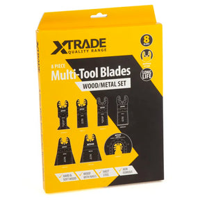 XTRADE MBMWSET-8 Multi-Tool Blade Set (8 Piece) - Wood & Metal Universal Fit Blades