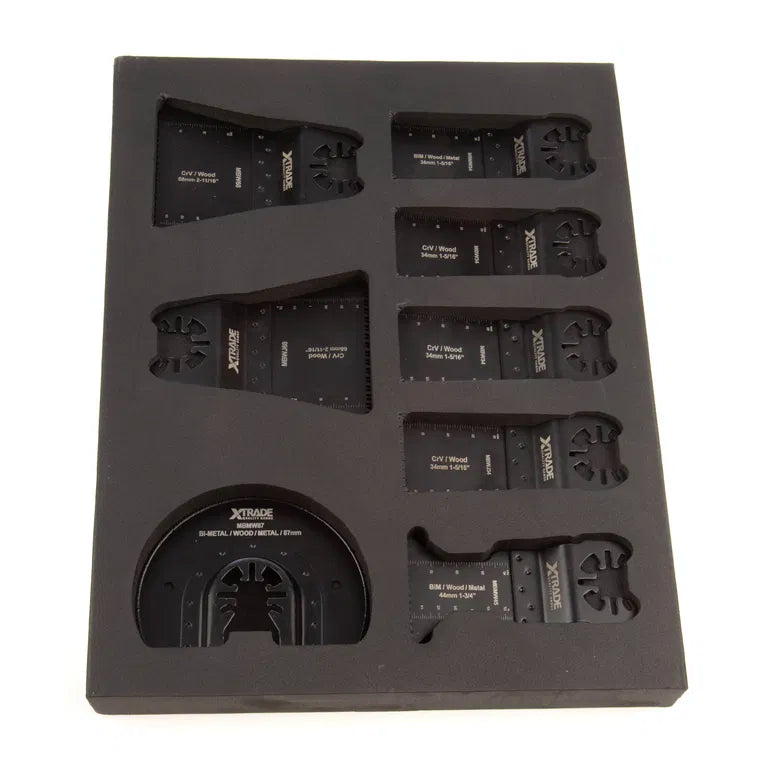 XTRADE MBMWSET-8 Multi-Tool Blade Set (8 Piece) - Wood & Metal Universal Fit Blades