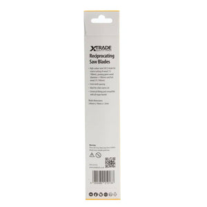 XTRADE SS1531L Recip Saw Blade Wood (5 Pack) - 240mm HCS Blades for Coarse Cutting