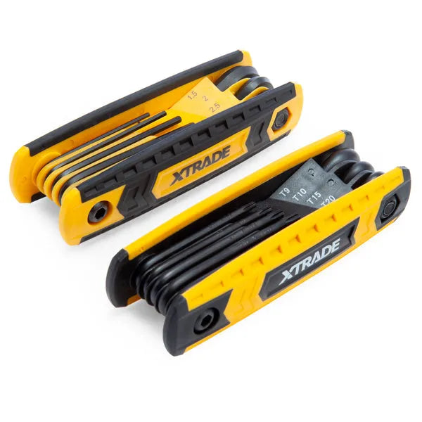 XTrade 2 Piece Folding Hex Key Set - Torx & Metric, Compact and Durable for Versatile Fastening