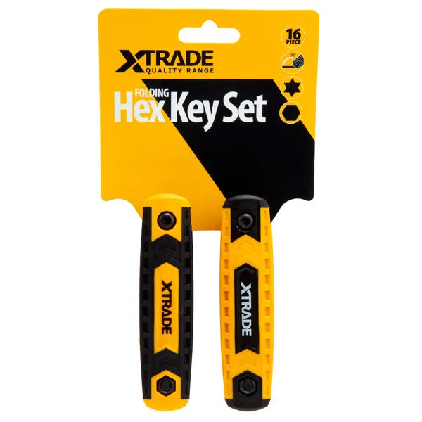 XTrade 2 Piece Folding Hex Key Set - Torx & Metric, Compact and Durable for Versatile Fastening