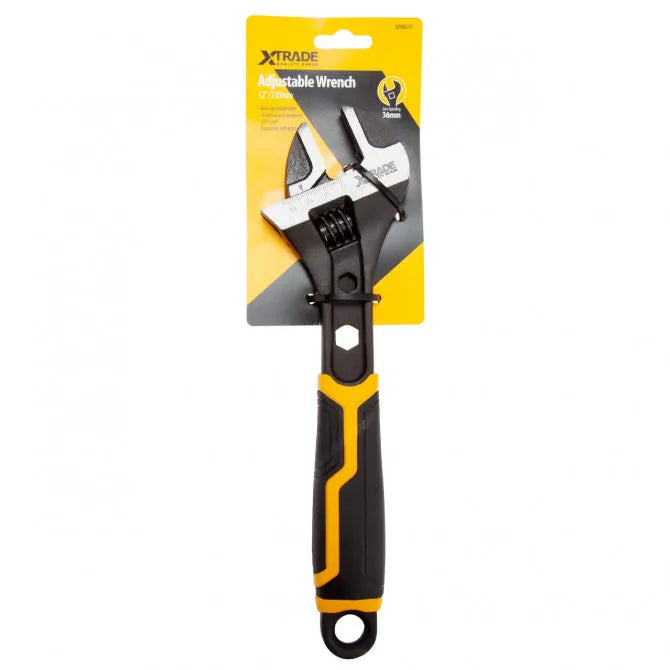 XTrade Adjustable Wrench 12" / 310mm - X0900201 Heavy-Duty 36mm Jaw Tool