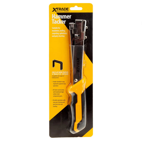 XTrade Hammer Tacker - Heavy-Duty Stapler for Roofing, Carpeting, and Insulation