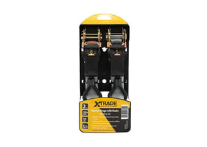 XTRADE Ratchet Straps with Hooks 25mm x 5m (2pc)