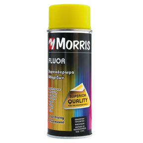 Morris Acrylic Spray Paint Fluorescent Yellow 400ml