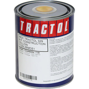 Tractol M.F. Construction Yellow Paint 1L - High Gloss Finish for Agricultural & Construction Equipment - MK21