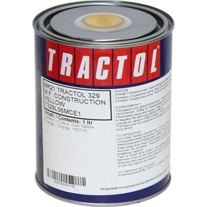 Tractol M.F. Construction Yellow Paint 1L - High Gloss Finish for Agricultural & Construction Equipment - MK21