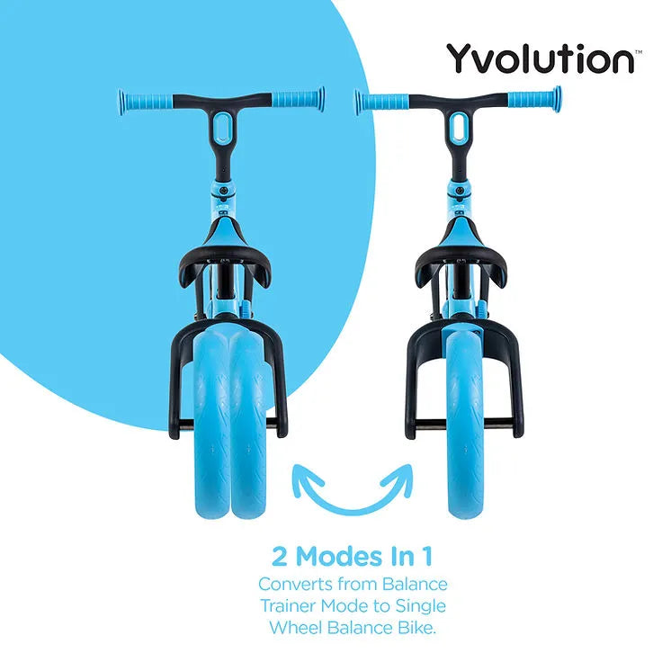 Yvolution Velo Junior Balance Bike Blue | Adjustable for Ages 18 Months to 3 Years