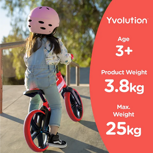 Yvolution Velo Senior Red Balance Bike | Adjustable for Ages 3-5 Years
