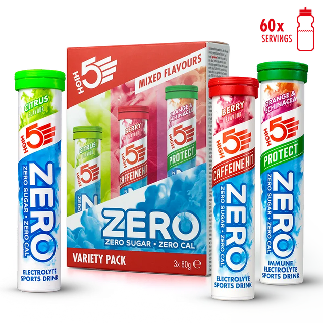 ZERO Hydration Tablets Variety Pack - Citrus, Berry, Orange & Echinacea | Sugar-Free Electrolyte Boost