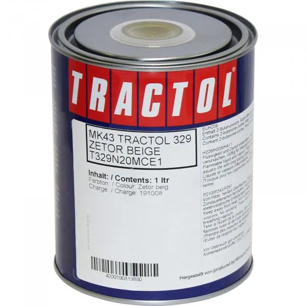 Tractol Paint Zetor Beige 1L - High Gloss Finish for Agricultural & Construction Equipment