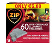 Zip 60 High Performance All Purpose Firelighters - Fast, Reliable Ignition for Fireplaces, BBQs, and Stoves
