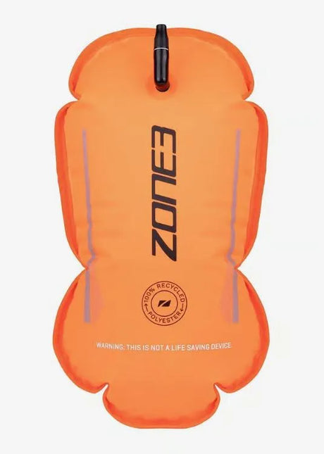 Zone3 Recycled Swim Safety Buoy - Orange Tow Float | Compact, Eco-Friendly Design