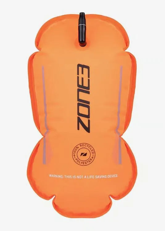 Zone3 Recycled Swim Safety Buoy - Orange Tow Float | Compact, Eco-Friendly Design