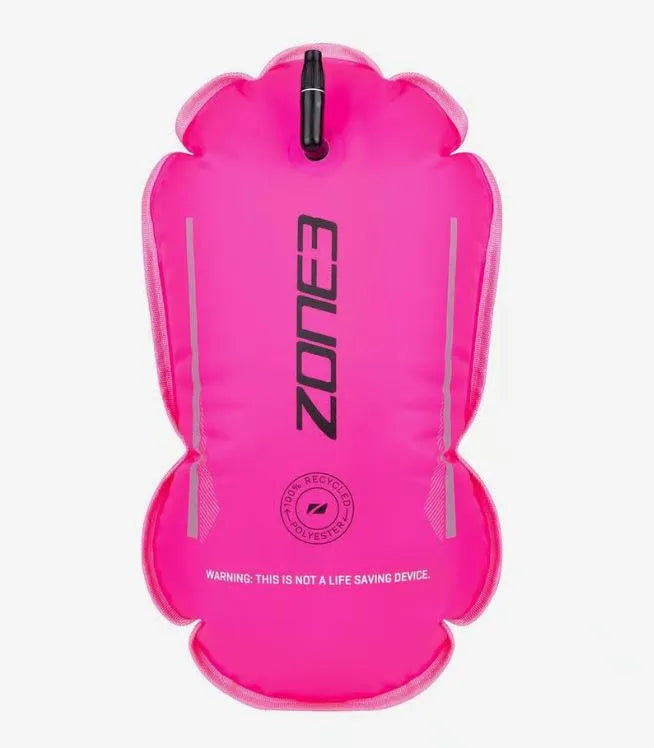 Zone3 Recycled Swim Safety Buoy / Tow Float - Hi-Vis Pink, 100% rPET, SA23RSBTF114