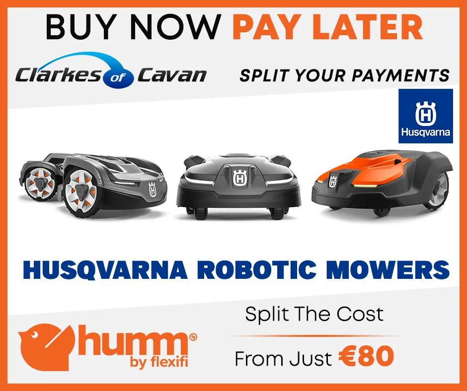 Buy Now Pay Later with Humm for Husqvarna Automowers at Clarkes of Cavan