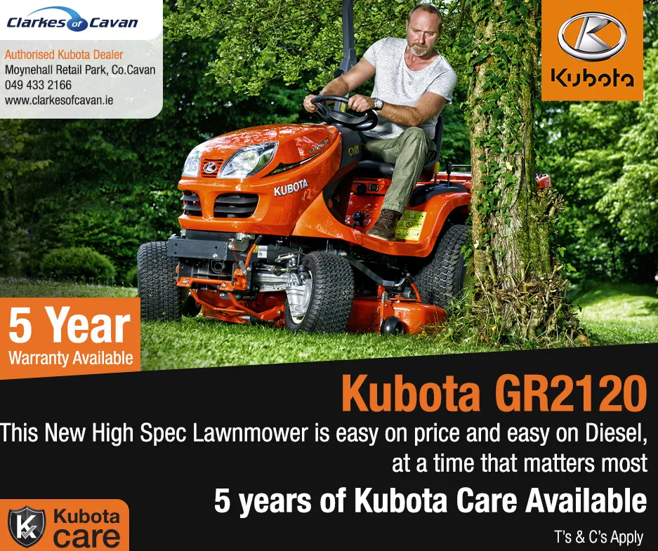 Kubota GR2120 Ride On Lawnmower Clarkes of Cavan