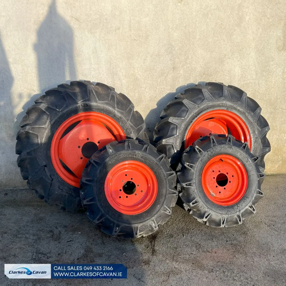 Kubota 9.5-18 Rear & 6.00-12 Front Agri Tyre Set