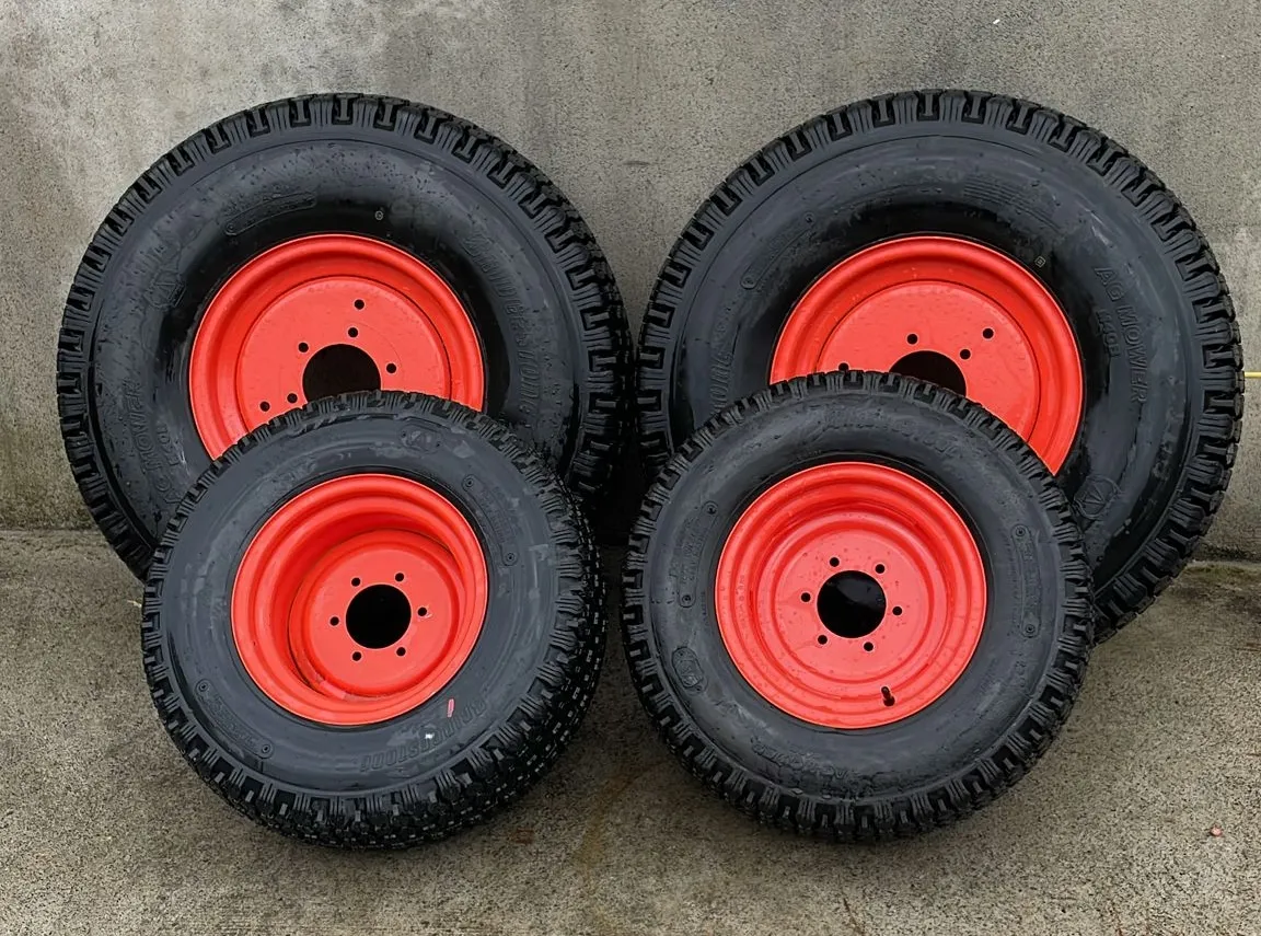 Bridgestone Rear x2 315/75D15 + Front x2 24x8.50-12 Turf Tyres + Rims