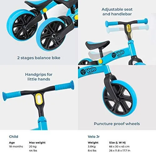 Yvolution Velo Junior Balance Bike Refresh Blue