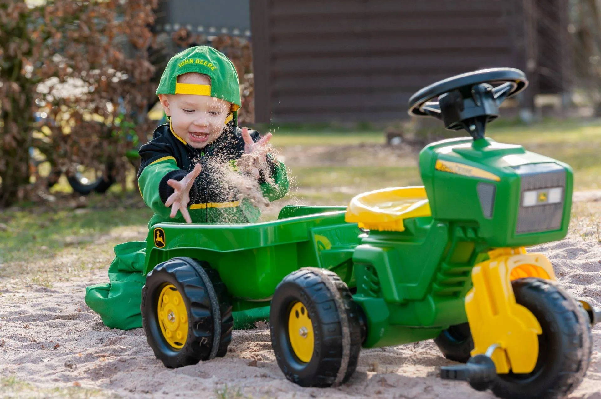 Rolly Kids John Deere Pedal Tractor & Trailer